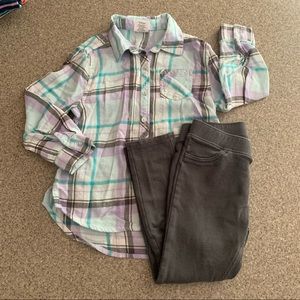 Girls flannel outfit